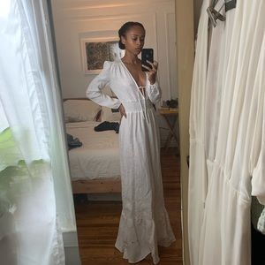 REFORMATION Chantal Dress in white linen - XS